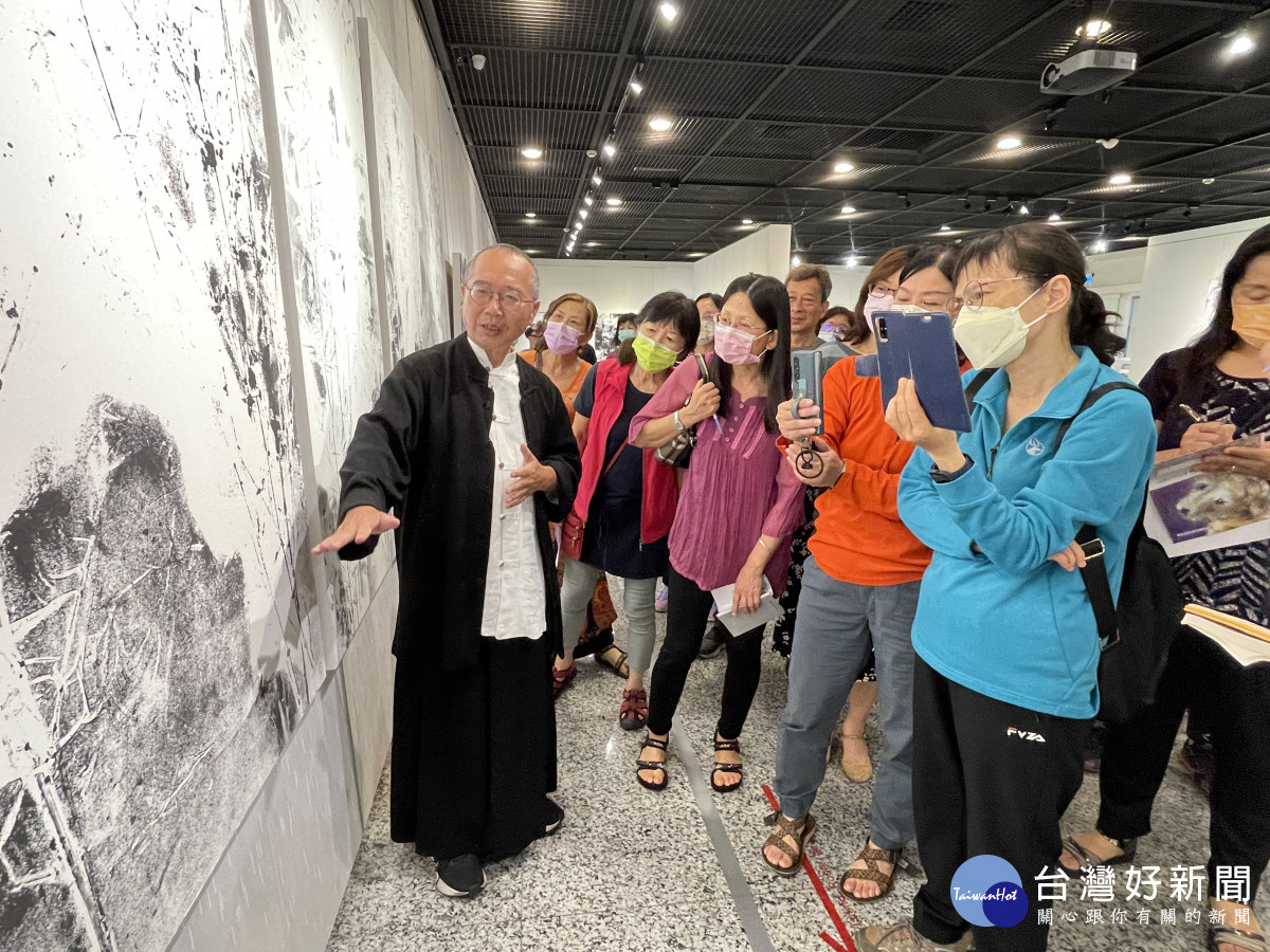 「行一。當下」陳正隆現代水墨創作。圖/彰化生活美學館提供