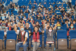 原住民族語言單詞競賽南投縣初賽於南開科大熱烈競逐。（縣府提供）