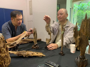 媽祖神駕與金雕藝術共襄盛舉，永德堂沉香為吳卿大師世界巡迴展首站。