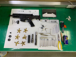 斗南警查獲黑蜘蛛M4步槍及子彈／警方提供