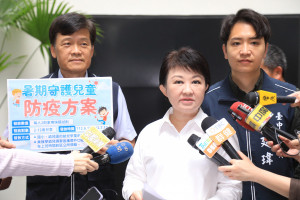 盧秀燕強調台中市有20家醫療院所提供猴痘疫苗接種服務，全國最多。曾雪蒨攝