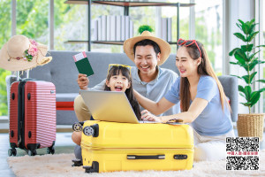 暑假出遊投保中壽旅平險可參加抽獎，加入「闔家安康Line專屬帳號」預約諮詢服務旅途好安心。
