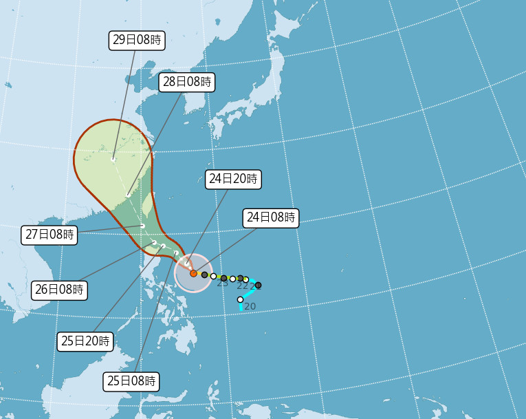 颱風杜蘇芮路徑南修　侵台前直逼強颱　週三至週五防強風豪雨