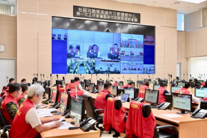 ▲因應杜蘇芮颱風來襲，高市府開設二級災害應變中心應變。