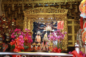 南投市城隍文化祭今年恢復舉辦，城隍廟是信眾的信仰中心。（記者扶小萍攝）