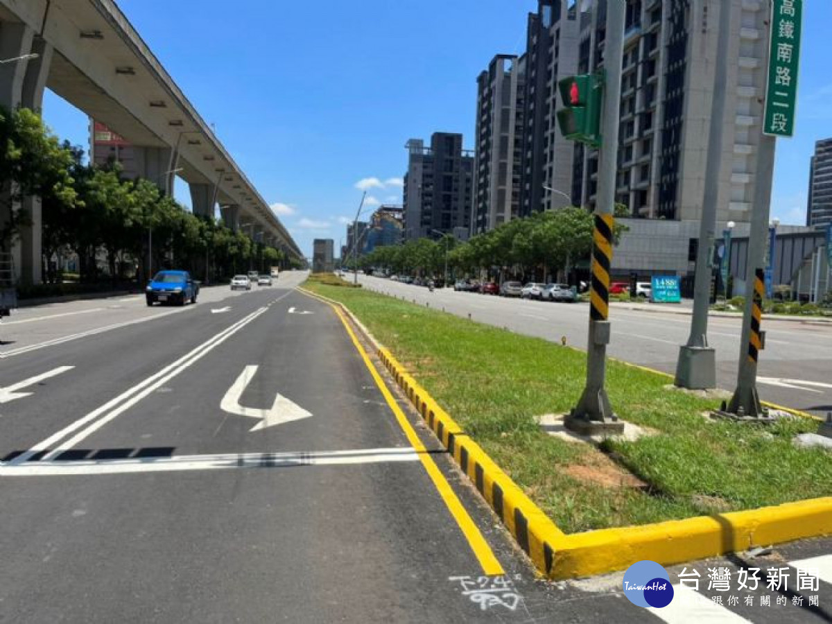 讓交通更順暢　中壢高鐵南路與文德路口、高鐵南路與公園路口 新設偏心左轉車道