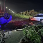 嘉義縣東石鄉龍港村縣道166線與嘉7線路口昨晚發生死亡車禍，造成39歲蔡姓駕駛傷重身亡／陳致愷翻攝