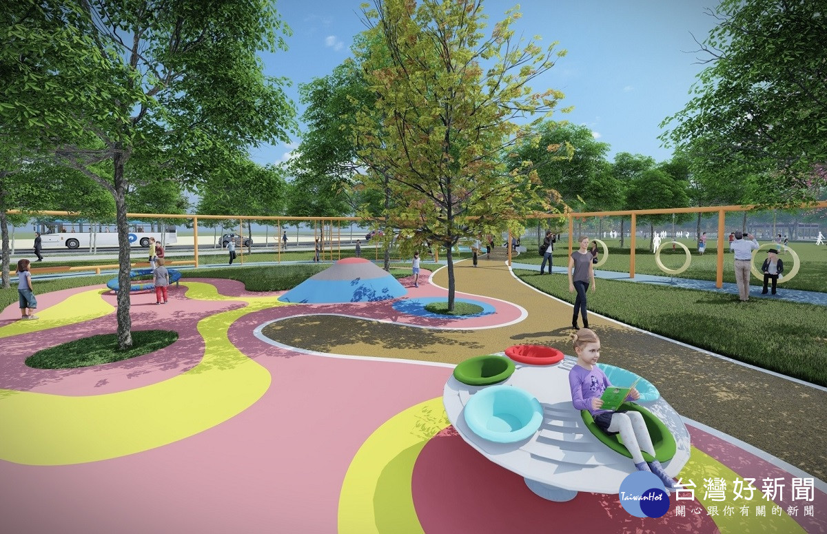 田尾怡心園增設遊具 預計113年農曆春節前開放使用