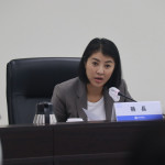 許淑華請各單位報告災後復建情況。（記者扶小萍攝）