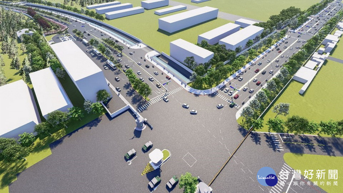 ▲濱海聯外道路南段工程模擬圖。