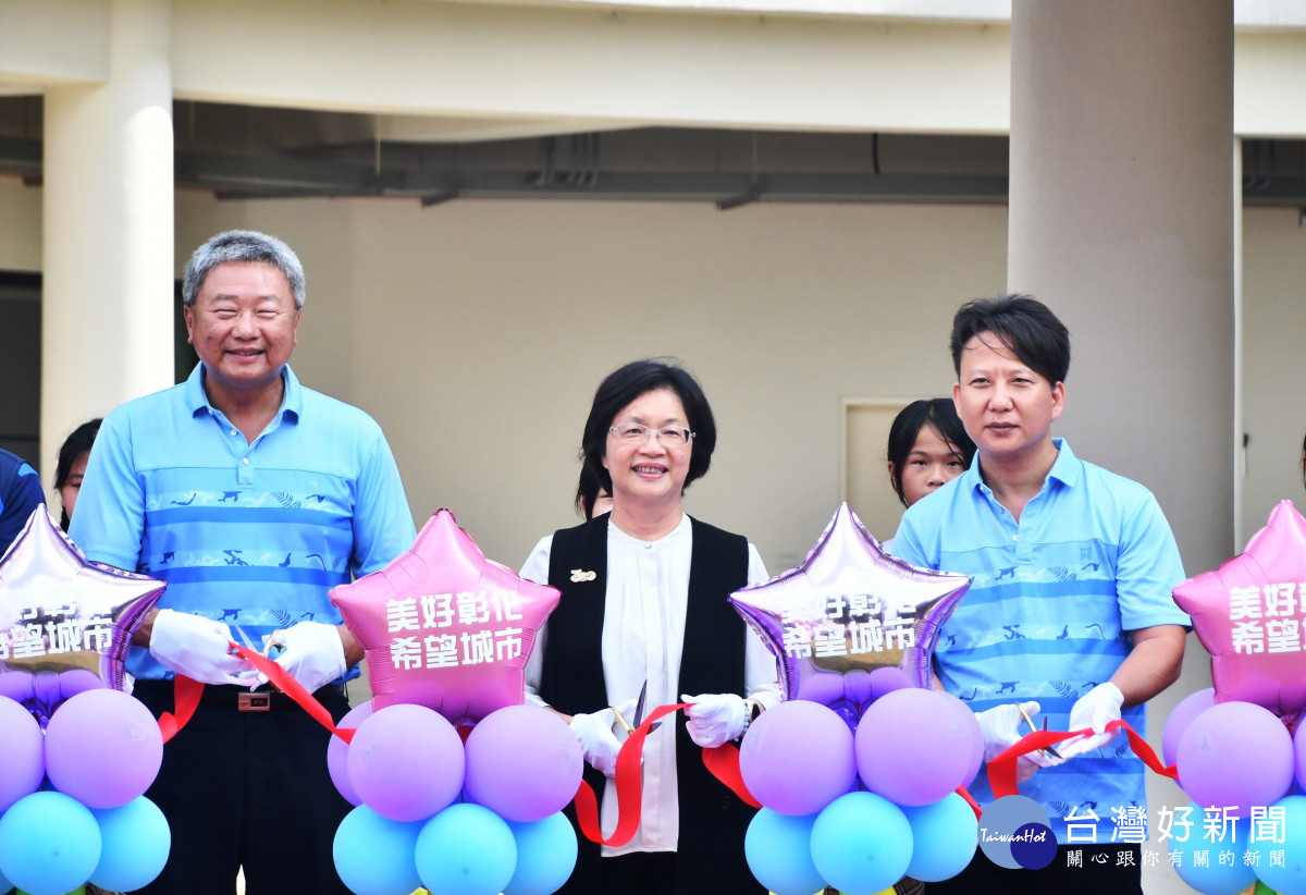 彰化和美新庄國小勤學樓拆除重建3大棟校舍完工啟用。圖／記者鄧富珍攝