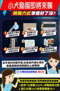 ▲台電防颱宣導。