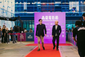 ▲市長陳其邁與台灣導演鄭文堂壓軸齊走星光大道。