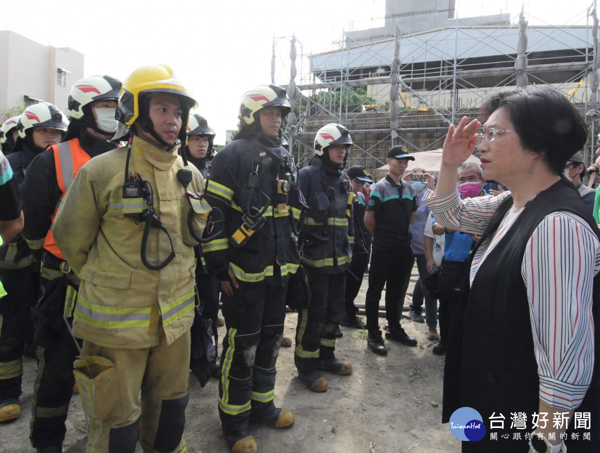 液化石油氣儲存場所實兵演練，消防局超前部署守護鄉親安全。圖／記者鄧富珍翻攝