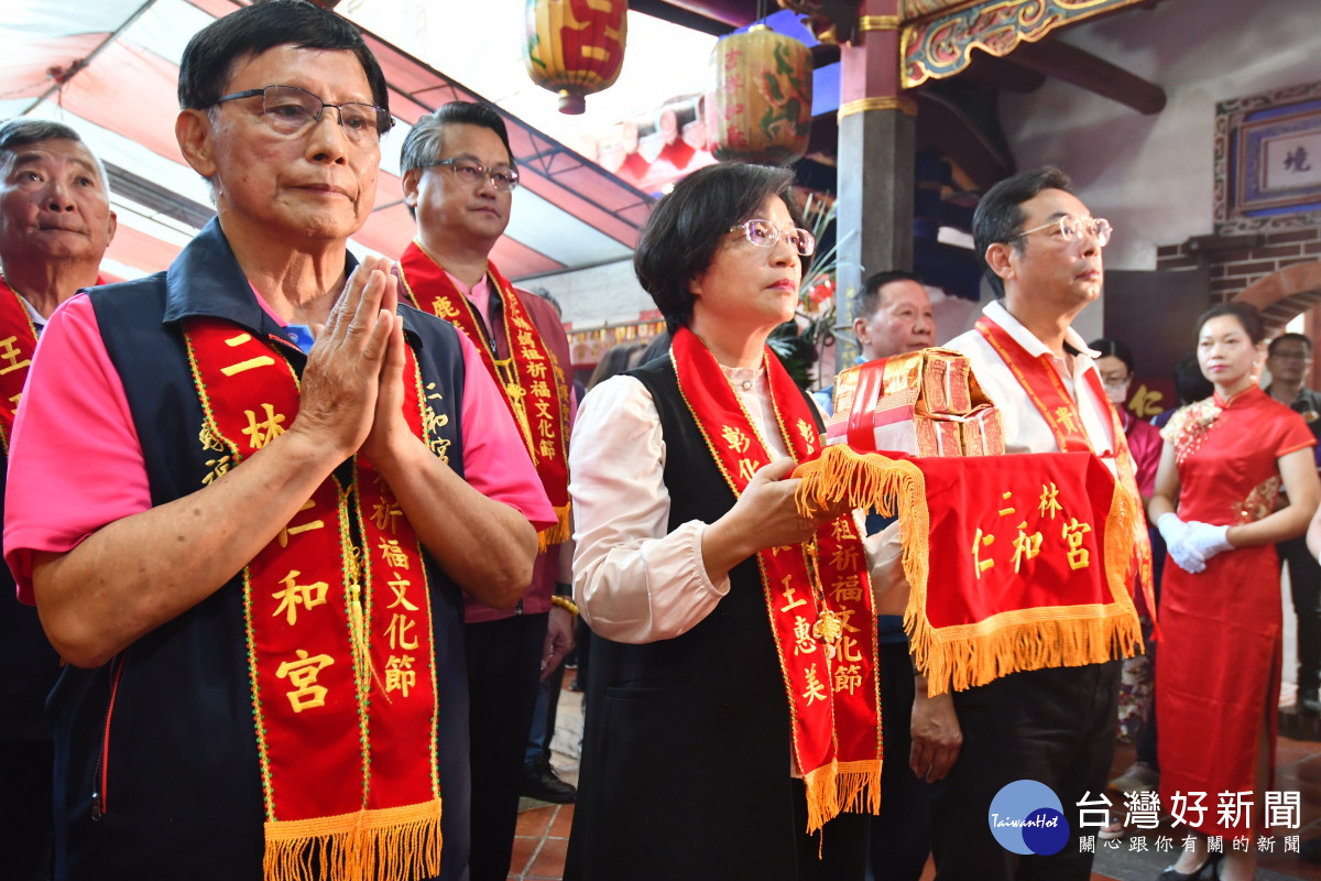 媽祖文化節祈福典禮，三獻禮儀式。圖／記者鄧富珍翻攝