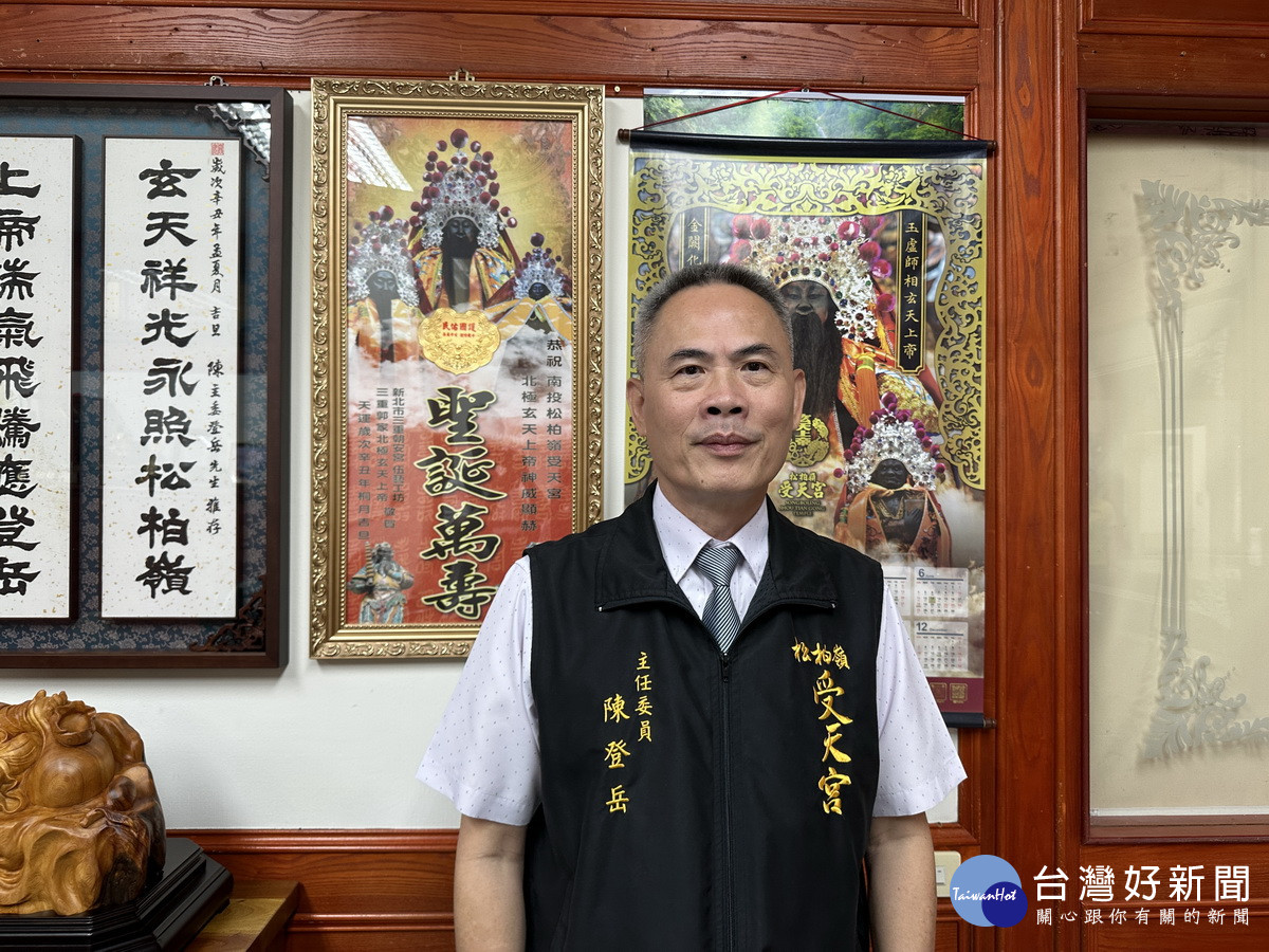 陳主委強調受天宮以電子炮維護環境。（記者扶小萍攝）