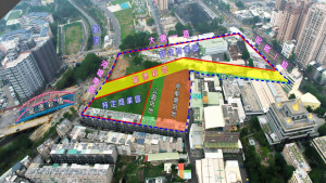 ▲重劃工程將開闢1條26米計畫道路銜接河堤南路及民族一路，成為主要東西軸線，疏解地區整體交通及居住環境品質。