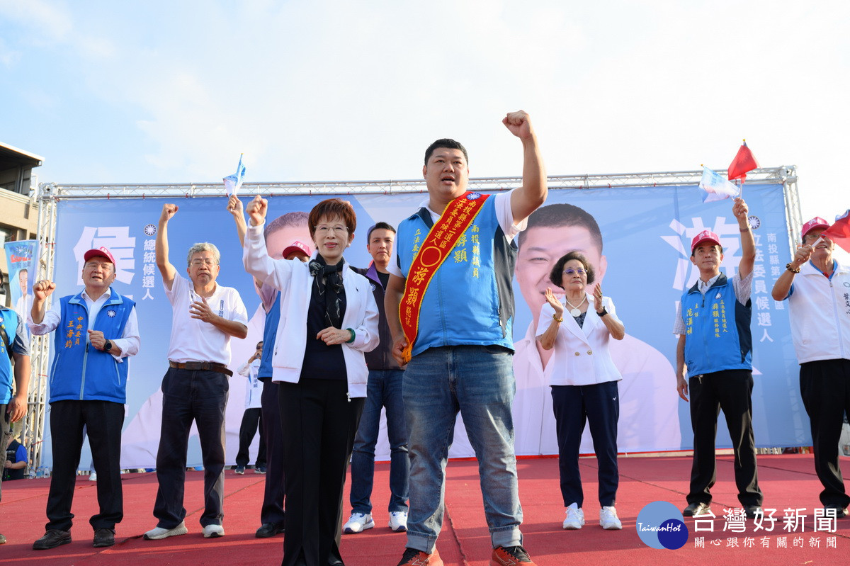 洪秀柱說竹山要選出一席立委為地方服務。（游顥服務處提供）