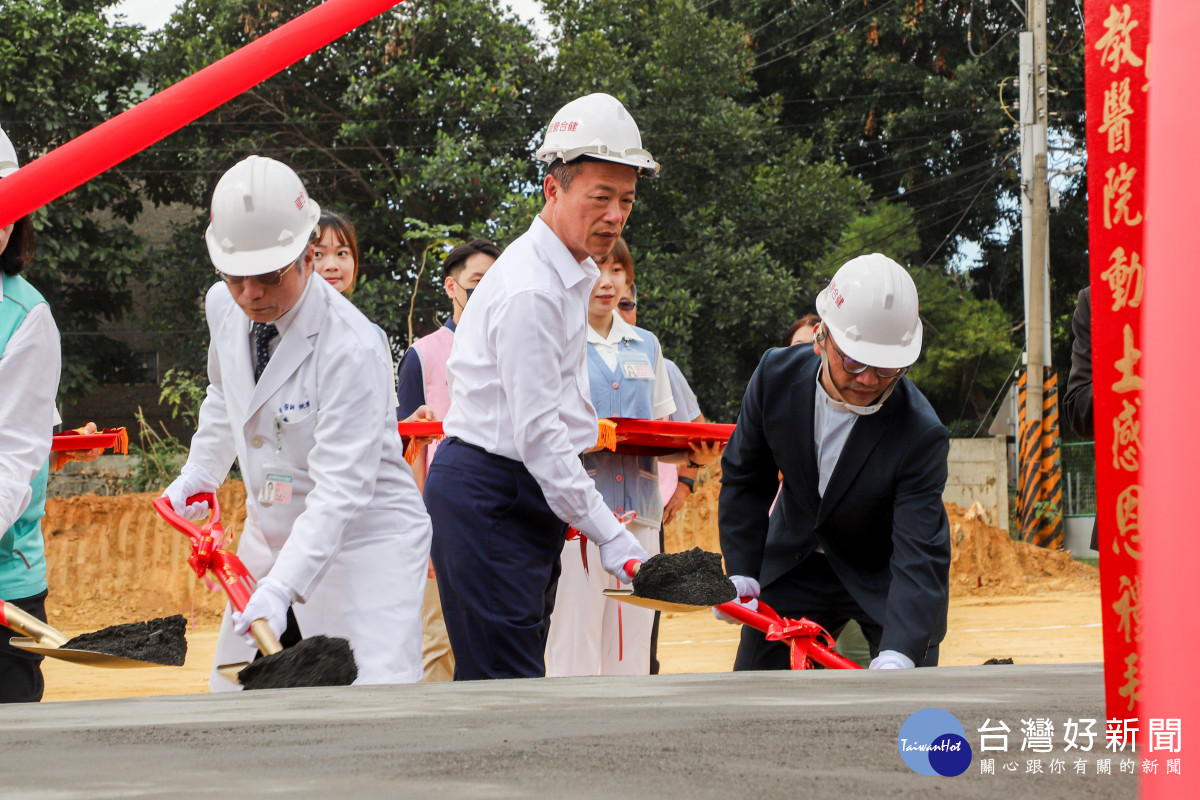 嘉義縣民雄鄉「雙福基督教醫院」今天舉行動土典禮／陳致愷翻攝