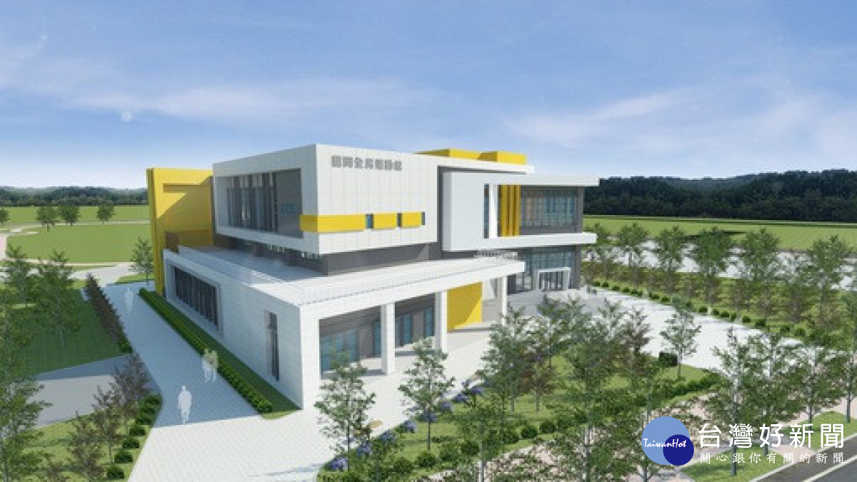 龍岡全民運動館完工示意圖。