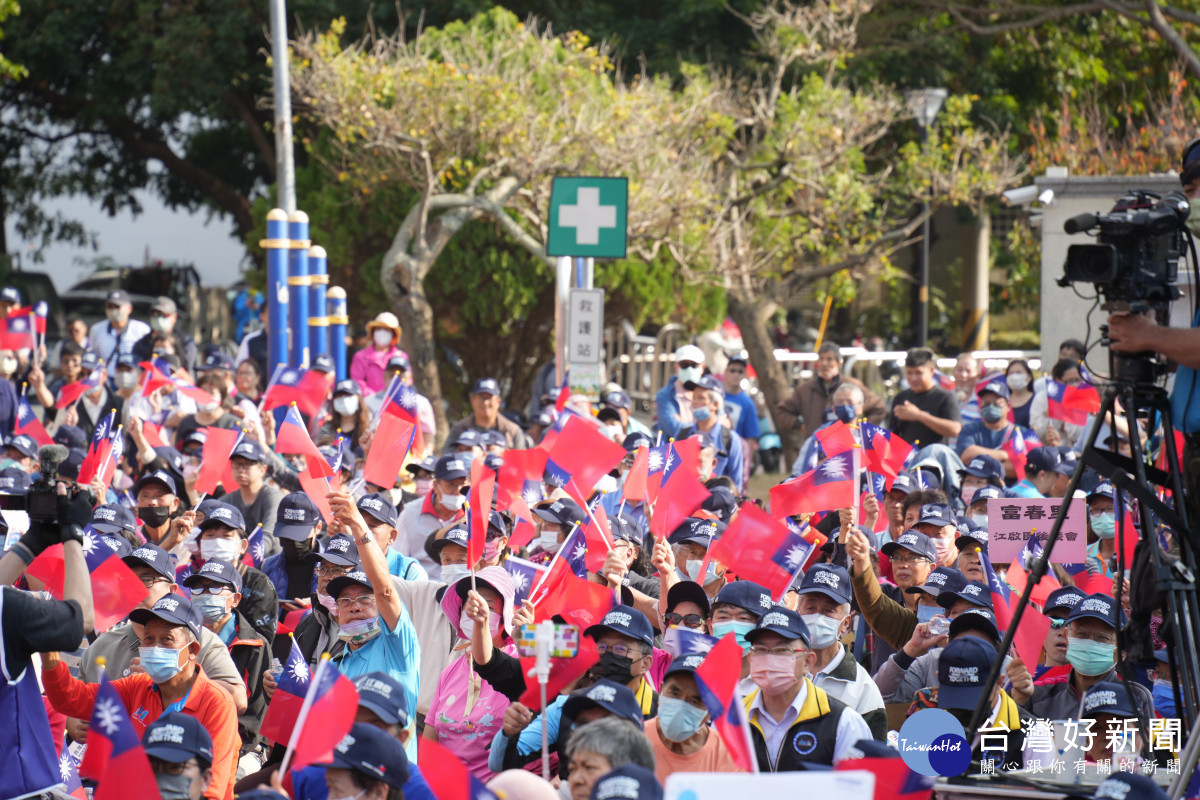 江啟臣成立競選總部，現場湧進3500多名鄉親力挺。