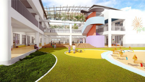 ▲楠陽國小公共化幼兒園模擬圖。
