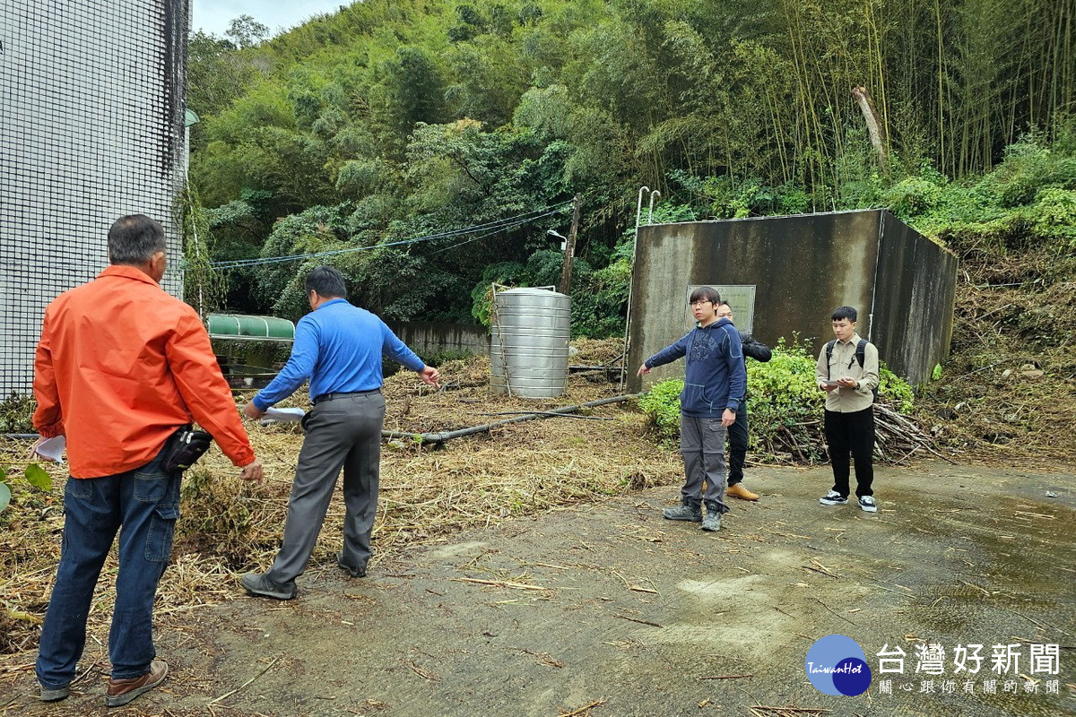 復興區溪口里抗旱備用水井施工位置勘查。<br />
