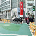 桃園火車站前新設「行人專用時相」號誌。