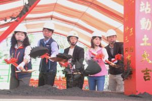 彰化二林轉運站開工動土，預計113年底完工。圖／記者鄧富珍翻攝