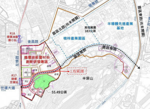 ▲中油園區南路工程範圍圖。