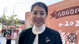 許淑華為南投訂下三贏的目標，期許總統立委二席和政黨票都勝選。（記者扶小萍攝）