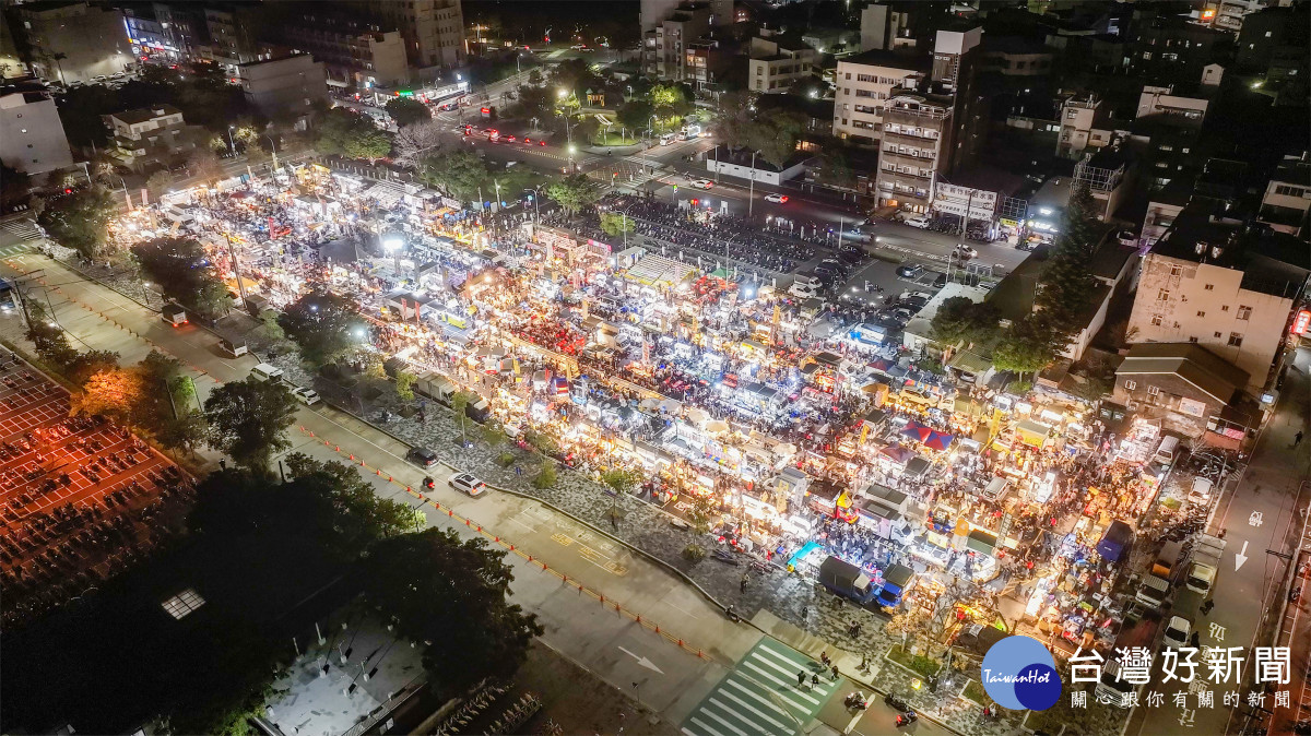 竹市後站夜市空拍照