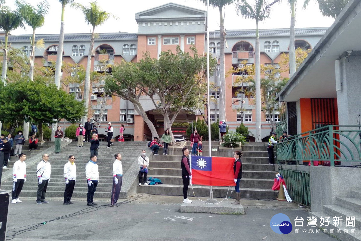 慶祝中華民國113年元旦，桃園市蘆竹區公所舉辦元旦升旗典禮。