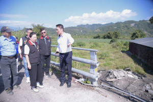 徐榛蔚南下視察193縣道瑞穗大橋0918震災復建工程　預計1月底完工