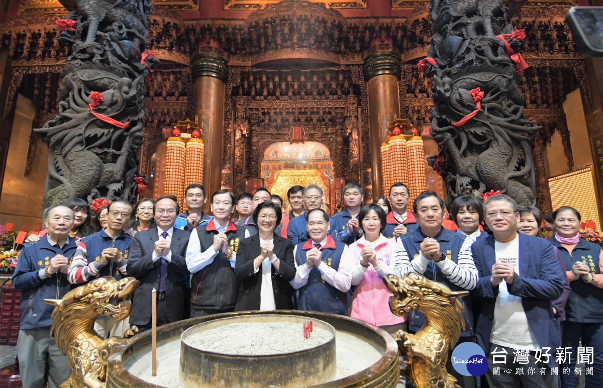 縣長王惠美、北斗鎮長顏宏霖、北斗奠安宮董事長陳在、北斗觀光產業促進會理事長吳季冰、北斗奠安慈善功德會長陳信志等人出席開幕式。圖／記者鄧富珍翻攝