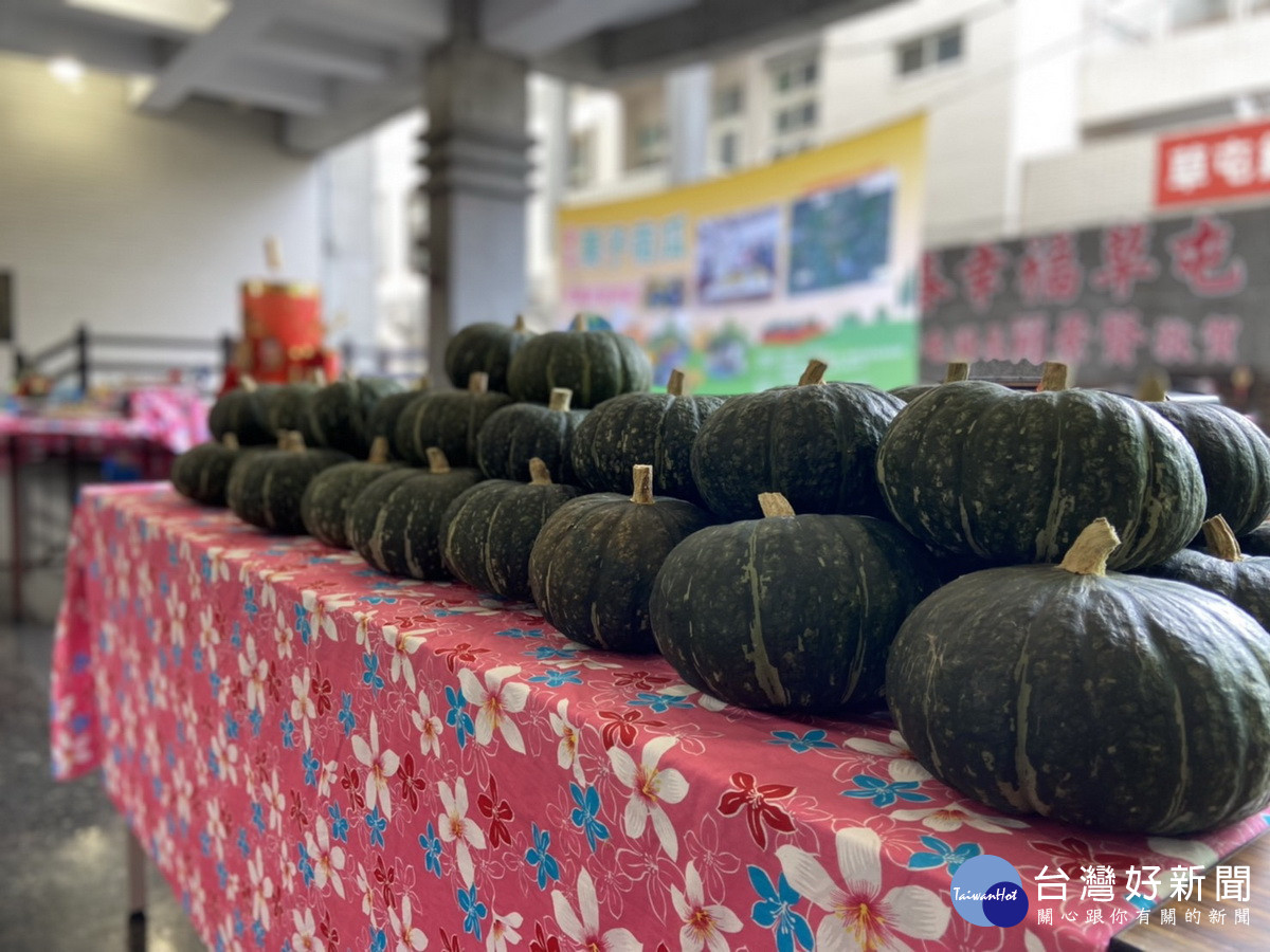 草屯鎮的栗子南瓜外觀與品質都很優質。（草屯公所提供）
