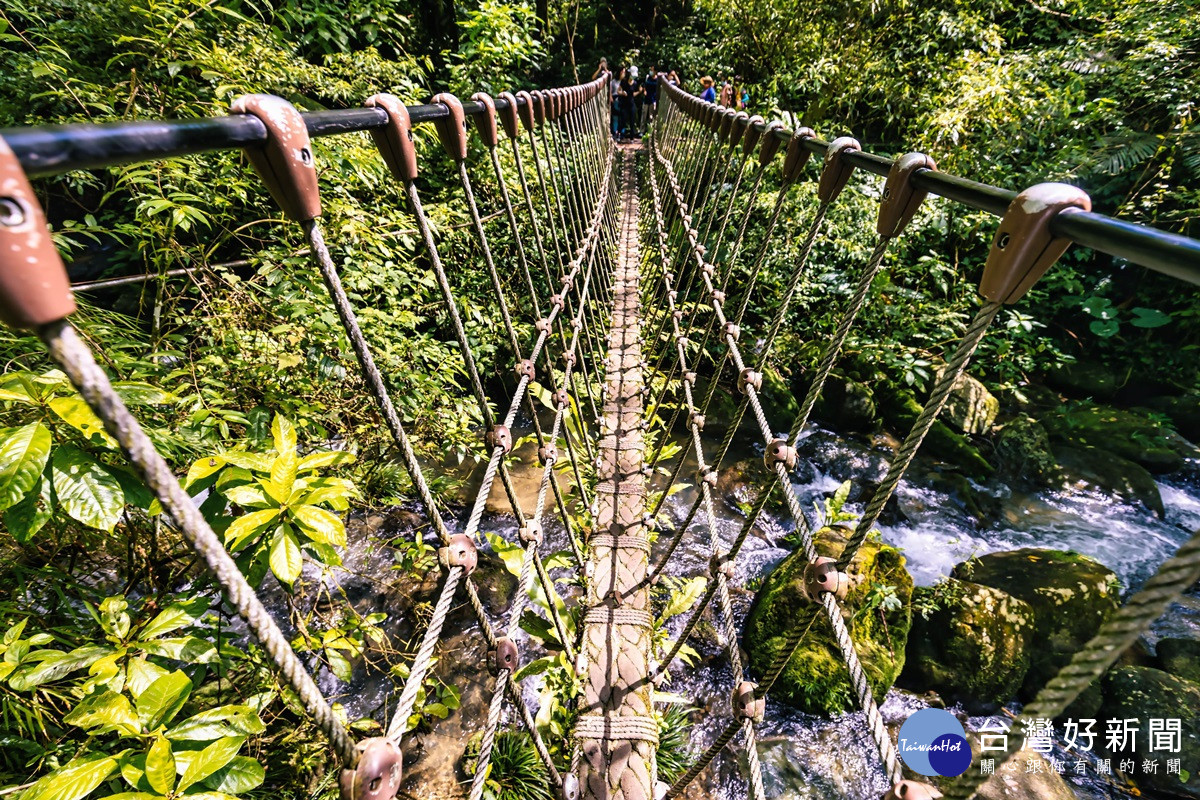 山林秘境吊橋是尖石鄉特色之一。