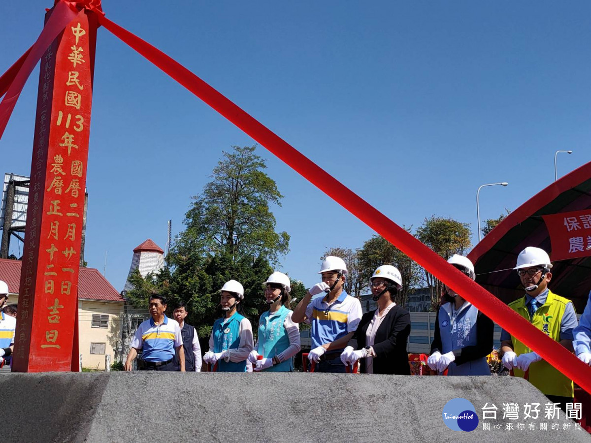 彰化果菜市場新增停車場、卸貨區、冷鏈倉儲場地開工動土。圖／記者鄧富珍攝