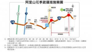 113年阿里山花季交通管制措施／嘉義縣警局提供