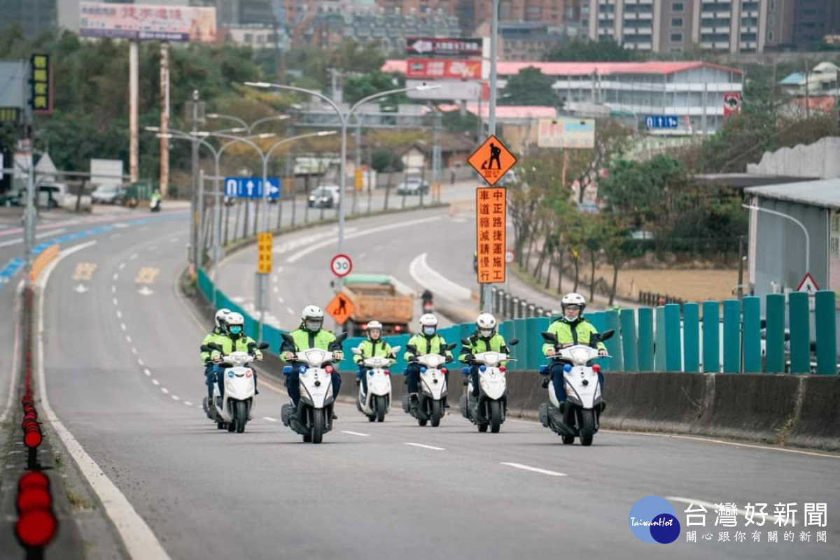 桃市警局規劃實警演練，全程模擬比賽行進狀況並實施「移動階段性精準」交通管制。