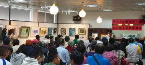 菁采南投‧藝術走入校園，南投縣美術學會聯展，衛道中學陳筳勳同學跨校小提琴演出，以娛嘉賓。