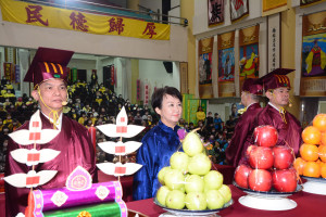 2024中華民族海內外聯合祭祖大典盧秀燕主祭祈福，慎終追遠文化精神永續傳承。圖／記者鄧富珍翻攝