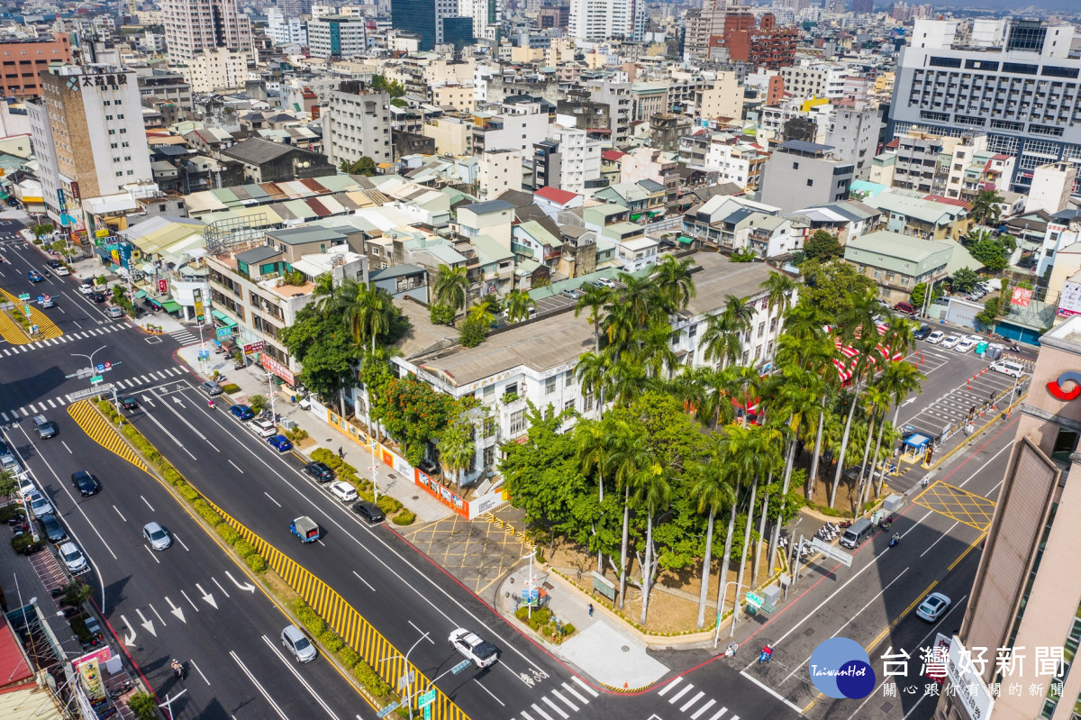 嘉義市舊市公所空拍照。（資料照／嘉義市府提供）