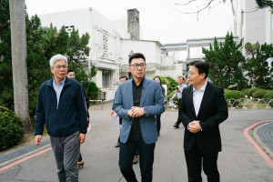 立法院副院長江啟臣視察位於臺中霧峰的民主議政園區。