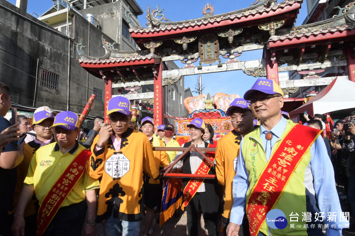 彰化南瑤宮笨港進香起駕，開基三媽首次出巡。圖／記者鄧富珍攝