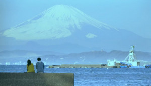 ▲在江之島肉眼即可眺望到日本人心目中的神山「富士山」。