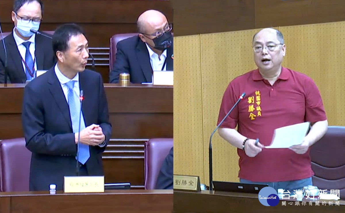 關心桃竹苗科技廊道亞洲大矽谷計畫，桃園市議員劉勝全質詢桃園市政府經發局長張誠。