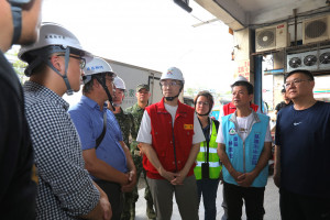 強震傳零星災情　謝國樑現場勘災保障市民安全