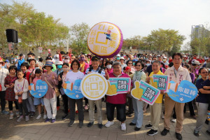 ▲科技產業園區辦理千人親子健走活動。