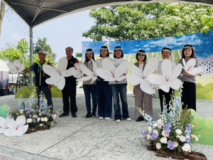 雲林縣府與古坑鄉公所在古坑鄉荷苞山桐花公園，舉辦2024雲林客家桐花祭「雲林古坑-桐聚、心花開」開幕式／翻攝照片